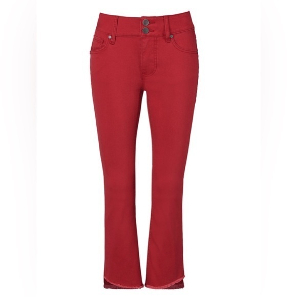 Cabi Hi Lo Crop Classic Red Women's Jeans